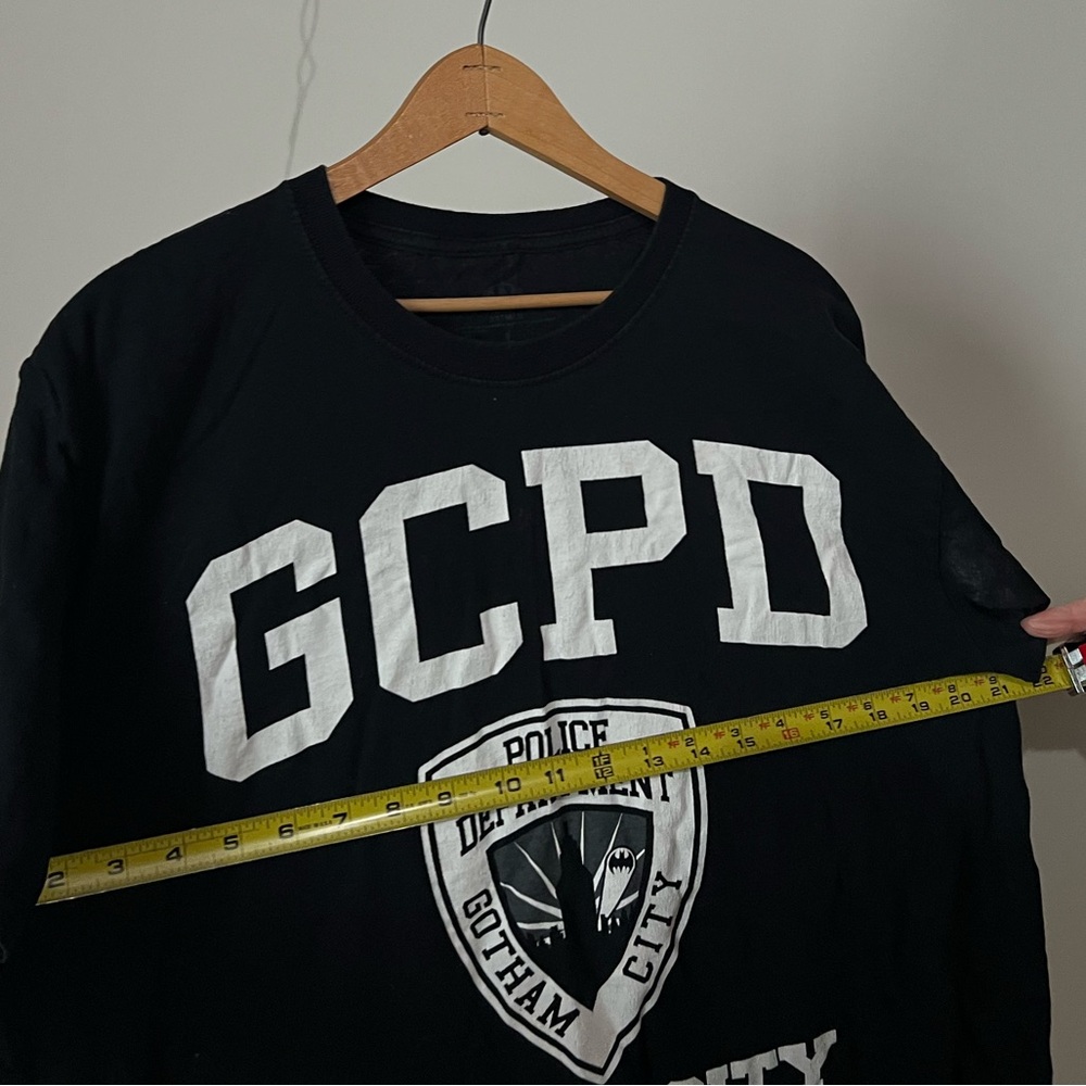batman black gotham city pd t shirt size large - Picture 2 of 3